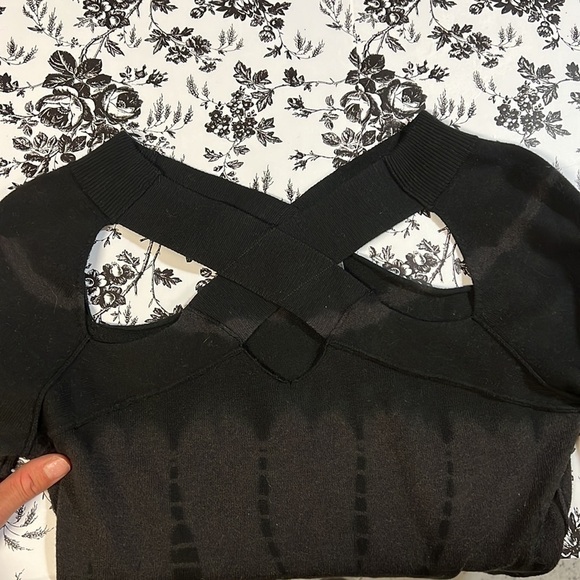 All Saints • Black Tie Dye Plexi Dress Cut Out 10 - Picture 9 of 9